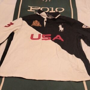 Ralph Lauren Black and White Polo Shirt